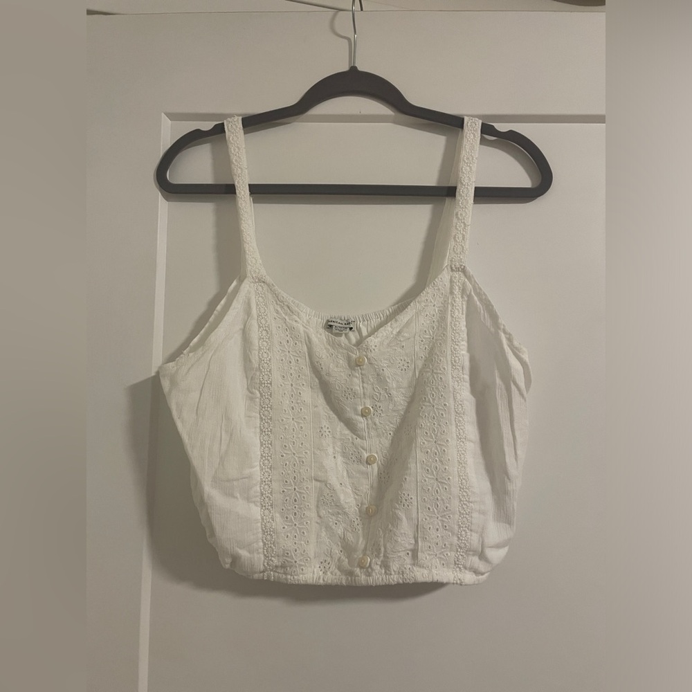 White Lace Crop Top